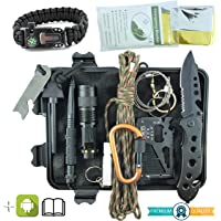 Kit de Supervivencia Militar Profesional de Tercera Generación Emergencia Montaña Excursión Senderismo al Aire Libre…
